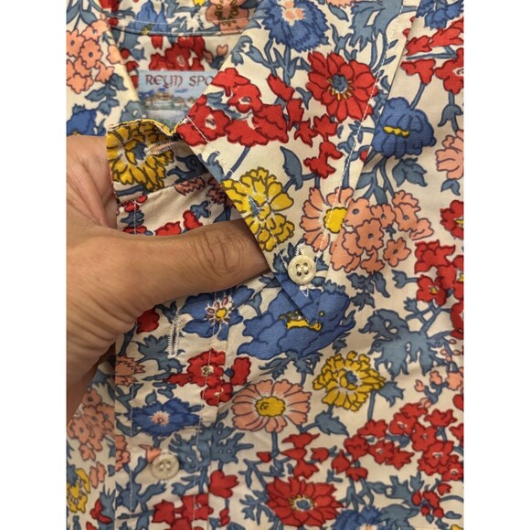 Reyn Spooner Design Thai Silk Shirt Men’s 2XL Abstract Leaf Floral Hawaiian vtg - Picture 9 of 12